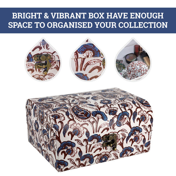 2er-Set Damask Bedruckte Schatztruhe, Blumen image number 5