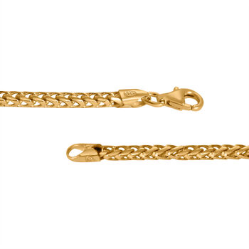 14,5 Gramm italienische Franco 50cm Kette in 925 Silber vergoldet
