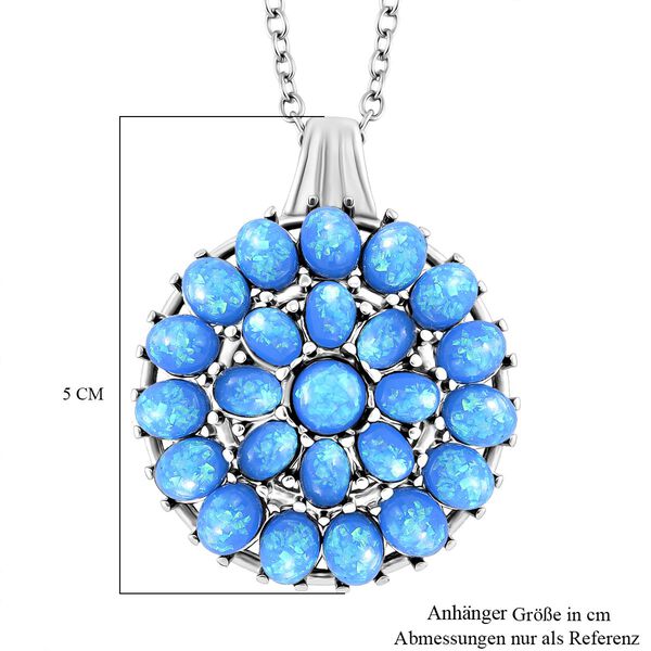 Hellblaues Resin Schmuckset Reiner Edelstahl ca. image number 6