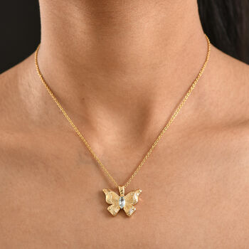 EverTrue himmelblauer Topas Anh&auml;nger mit 50cm Kette - 0,66 ct.