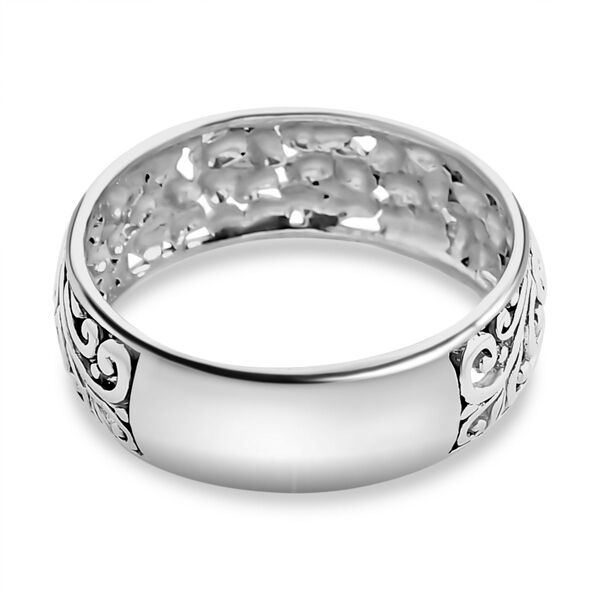 Royal Bali Kollektion- Frangipani (Plumeria) Bandring in 925 Silber image number 4