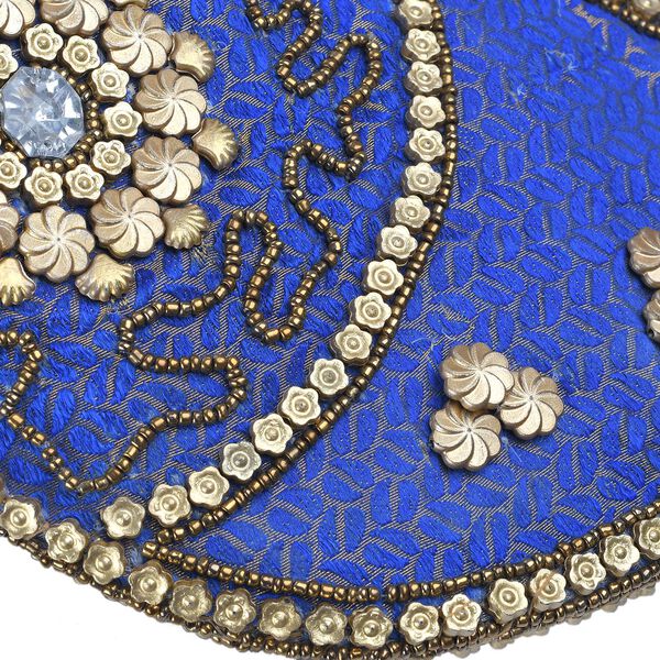 Gl&uuml;ckskekstasche aus Samtbrokat mit Perlen, lila image number 8