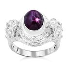 Royal Bali - AA Sternrubin Ring, 925 Silber (Größe 18.00) ca. 6.07 ct