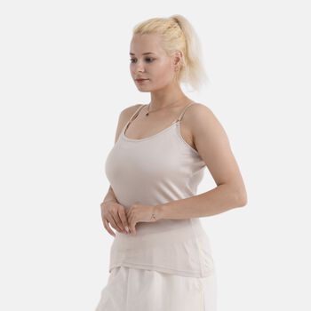  La Marey Mulberry silk vest- Khaki - Small