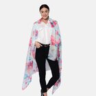 LA MAREY - 100% natürlicher, bedruckter Maulbeerseiden-Schal in Geschenkbox, Weiß