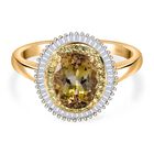 AAA Natürlicher goldener Tansanit, Natürlicher gelber Diamant Ring 585 Gold (Größe 17.00) ca. 2,33 ct