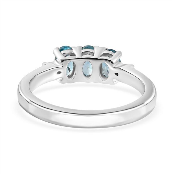 AA blauer Zirkon und Diamant Ring - 1,11 ct. image number 6