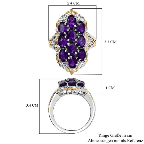 Afrikanischer Amethyst Ring Messing (Größe 16.00) ca. 4,70 ct image number 7
