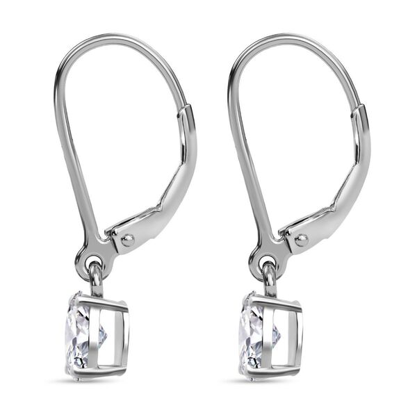 LUXURIANT SGL zertifizierte VS-GH Labor Oval-Diamant Ohrringe, 925 Silber rhodiniert - 1 ct. image number 4