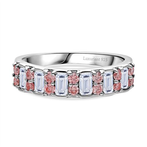 LUXURIANT DIAMOND -Lab Grown Diamant SI-GH, Lab Grown Rosa Diamant SI-GH Ring 925 Silber platiniert (Größe 18.00) ca. 1.00 ct image number 0