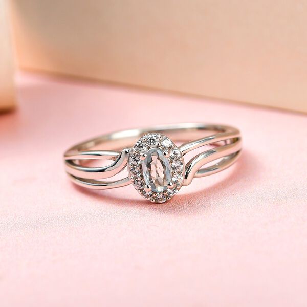 Alexandrit und weißer Zirkon-Ring - 0,34 ct. image number 2