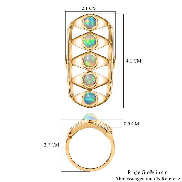 Nat&uuml;rlicher, &auml;thiopischer Welo Opal Ring, ca. 1,59 ct. image number 7