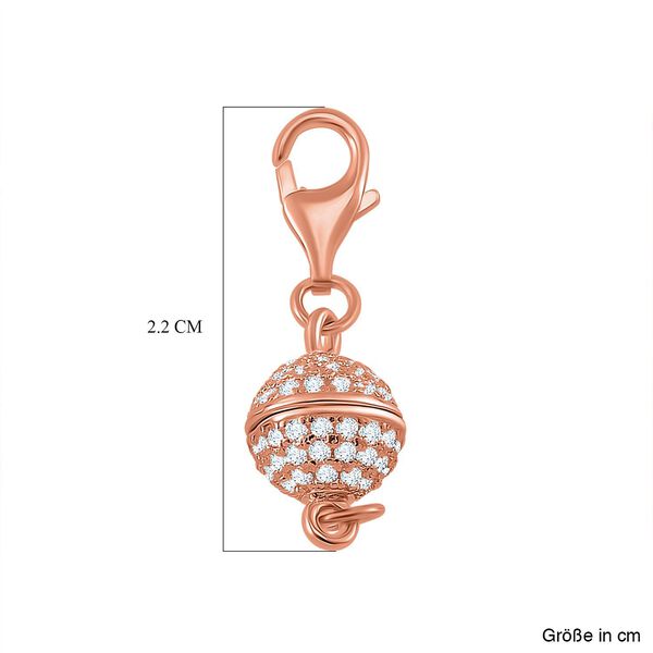 3er Set Wei&szlig;er Zirkonia Magnetschlie&szlig;e 925 Silber tri-farbig image number 7