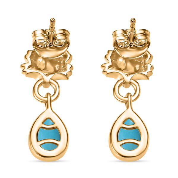 AA Sleeping Beauty Türkis Ohrringe - 1,29 ct. image number 4