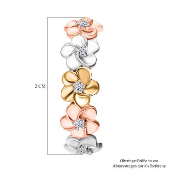 LUXURIANT 0,15 ct. SI Labor Diamant dreifarbige Ohrringe