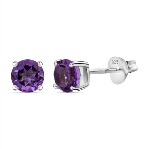 Afrikanischer Amethyst Ohrringe 925 Silber ca. 0,90 ct. image number 0