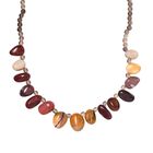 Mookite, Rauchquarz Halskette ca. 50 cm Edelstahl platiniert ca. 133.00 ct