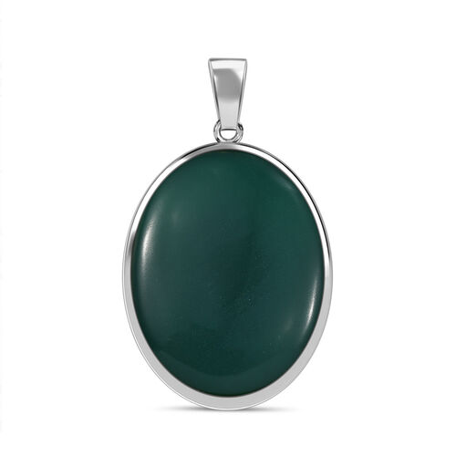 Verde Onyx Anhänger Messing (10-15 Werktage Lieferzeit) ca. 68.32 ct image number 0