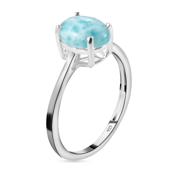 Larimar-Ring, 925 Silber  ca. 1,48 ct image number 4