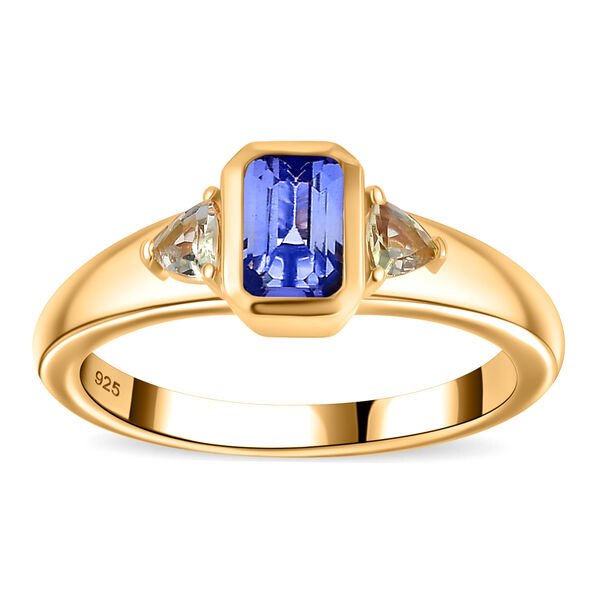 Pfau Tansanit und grüner Tansanit Ring - 0,85 ct. image number 4