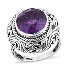 Royal Bali - Afrikanischer Amethyst Ring, 925 Silber, (Größe 16.00) ca. 6.32 ct