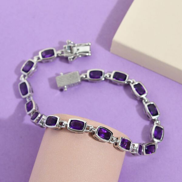 Lusaka Amethyst-Armband, ca. 20 cm, 925 Silber platiniert ca. 7,70 ct image number 2