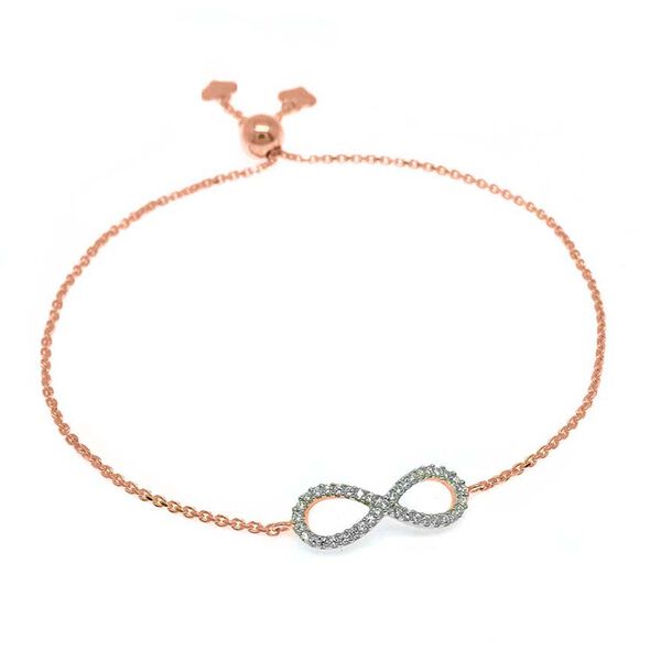 LUSTRO STELLA - Zirkonia Bolo Armband ca. 23 cm 925 Silber rosévergoldet ca. 0,42 ct image number 0