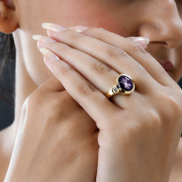 Sternrubin und Zirkon Ring - 9,28 ct. image number 3