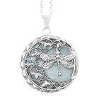 Grüner Aventurin Anhänger mit Kette ca. 50 cm in Edelstahl