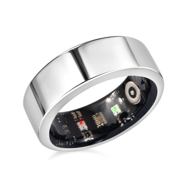 Soul Smart - V1 Smart Unisex Ring, G-Sensor, Herzfrequenzsensor, Silberton