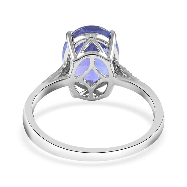 ILIANA zertifiziert und geprüft AAA Tansanit und GH-SI Diamant Ring in 750 Weißgold - 3,50 ct. image number 4