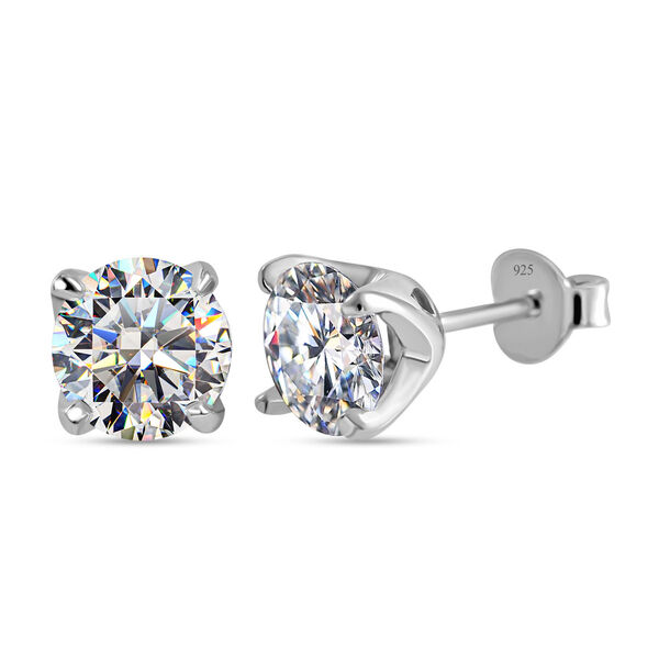 Solit&auml;r Moissanit Ohrringe- 1,94 ct.