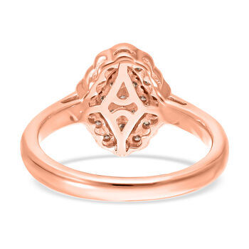 Nat&uuml;rlicher Champagner-Diamant-Cluster-Ring - 0,50 ct.