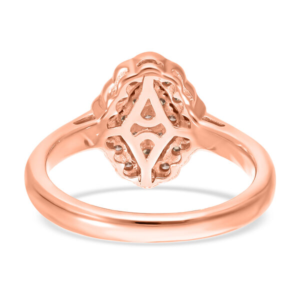 Natürlicher Champagner-Diamant-Cluster-Ring - 0,50 ct. image number 2