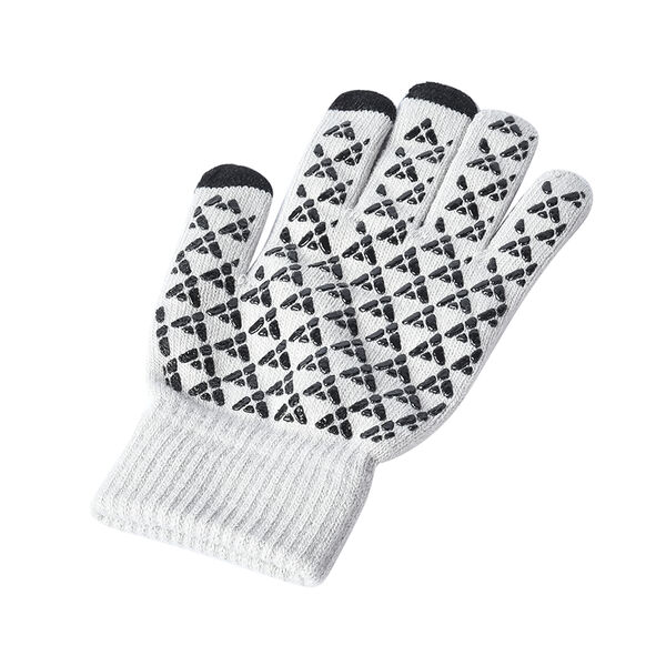 Unisex Dreieck Thermo Touchscreen Winterhandschuhe, Größe: XL, Grau image number 4