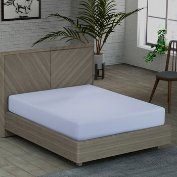 SERENITY NIGHT: Spannbettlaken aus 100% Bambus, 150x200+30 cm, Wei&szlig;