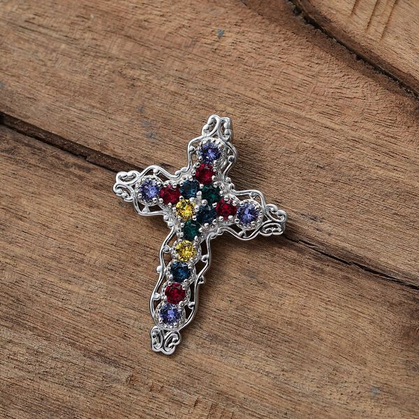 J Francis gefertigt mit SWAROVSKI- Multi Swarovski Kristall Anh&auml;nger image number 2