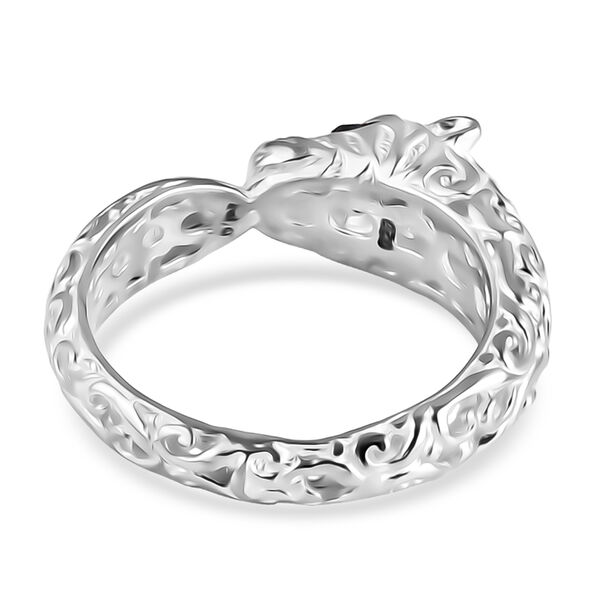D'Joy Royal Bali Ceylon-Saphir Panther Ring 925 Silber (Gr&ouml;&szlig;e 21.00) image number 5