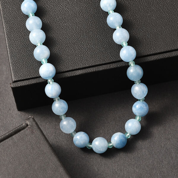 EVER TRUE Aquamarin, Apatit Halskette ca. 50 cm Nickelfreies Messing Platiniert ca. 185.00 ct image number 2