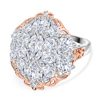 J Francis gefertigt mit SWAROVSKI Zirkonia Ring 925 Silber (Gr&ouml;&szlig;e 17.00)