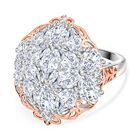J Francis gefertigt mit SWAROVSKI Zirkonia Ring 925 Silber (Größe 17.00)