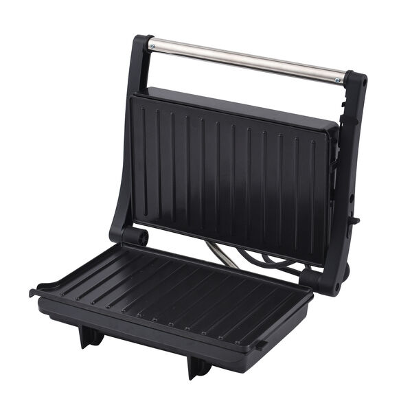 HOMESMART - 2 Scheiben-Kontaktgrill mit Antihaftbeschichtung, Gr&ouml;&szlig;e 17,5x22,5x9,5 cm, Schwarz image number 5