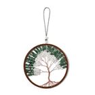 Handgefertigter Lebensbaum Traumfaenger aus Heilsteine Grüner Aventurin mit Kupferdraht ca 16 cm