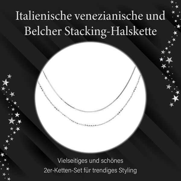 Italienische venezianische und Belcher Stacking-Halskette image number 6