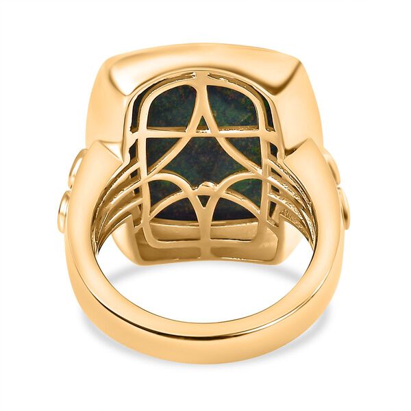 Labor schwarzer Opal und Zirkon-Ring - 5,73 ct. image number 6