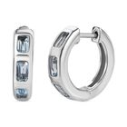 Himmelblauer Topas Ohrringe 925 Silber rhodiniert ca. 2.20 ct