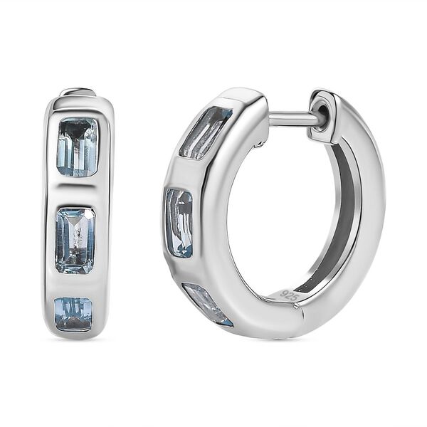 Himmelblaue Topas-Ohrringe- 2,20 ct.