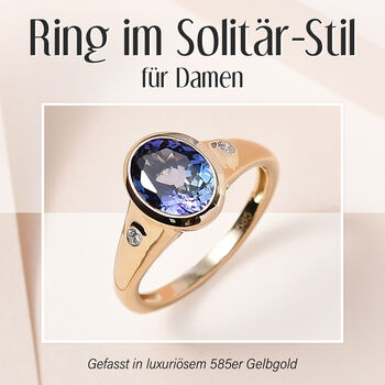 AAA Pfau Tansanit und Diamant Ring - 2,60 ct.