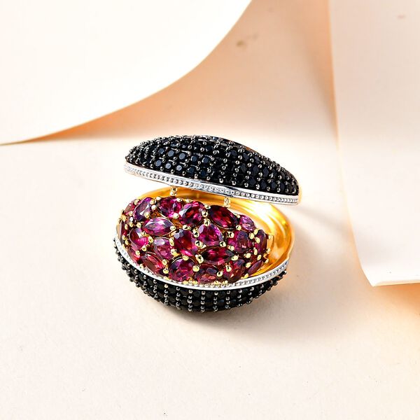 GP Art D&eacute;co Kollektion - 2-in-1 Multi-Edelstein-Ringe - 7,46 ct. image number 2