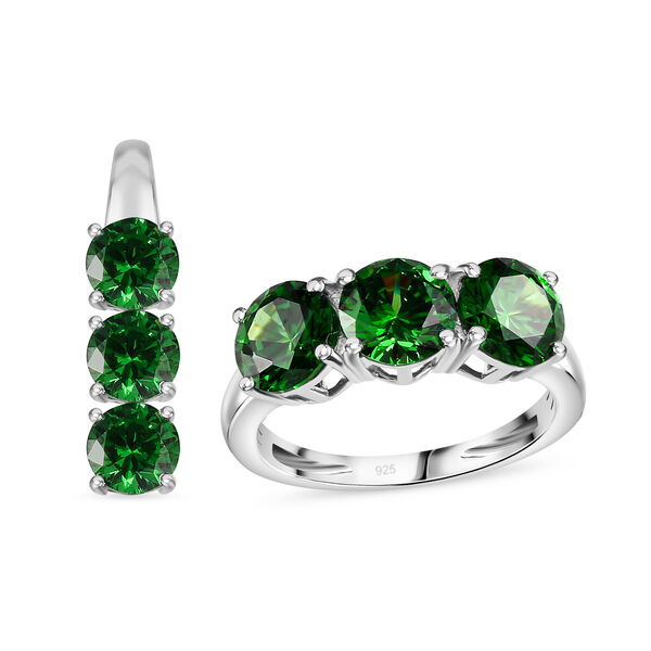 Gr&uuml;nes Zirkonia-Schmuckset